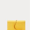 Mustard Women’s Ralph Lauren Polo ID Croc-Embossed Chain Wallets