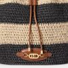 Natural/Black/Lauren Tan Women’s Ralph Lauren Straw Large Andie Handbag