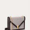 Natural/Tobacco Women’s Ralph Lauren Polo ID Canvas Envelope Chain Crossbody Bags