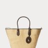Natural Women’s Ralph Lauren Leather-Trim Straw Medium Bellport Tote Bags Natural Women’s Ralph Lauren Leather-Trim Straw Medium Bellport Tote Bags