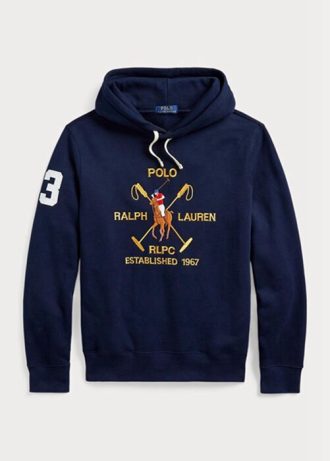 Navy Men’s Ralph Lauren Big Polo Crest Fleece Hoodie Navy Men’s Ralph Lauren Big Polo Crest Fleece Hoodie