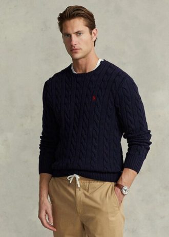 Navy Men’s Ralph Lauren Cable-knit Cotton Jumper Sweaters Navy Men’s Ralph Lauren Cable-knit Cotton Jumper Sweaters