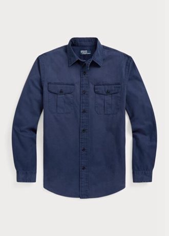 Navy Men’s Ralph Lauren Classic Fit Chino Work Shirts Navy Men’s Ralph Lauren Classic Fit Chino Work Shirts