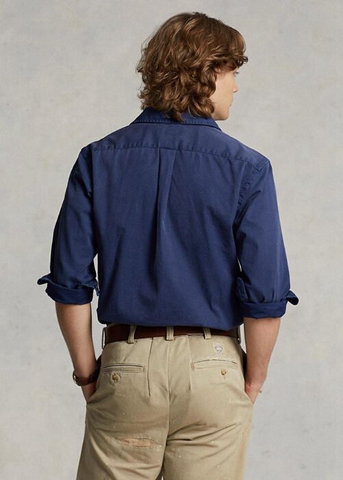 Navy Men’s Ralph Lauren Classic Fit Chino Work Shirts Navy Men’s Ralph Lauren Classic Fit Chino Work Shirts