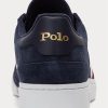 Navy Men’s Ralph Lauren Court Suede Low-Top Sneakers