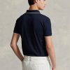 Navy Men’s Ralph Lauren Custom Slim Fit Birdseye Polo Shirts