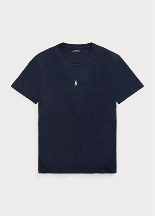 Navy Men’s Ralph Lauren Custom Slim Fit Crewneck T Shirts Navy Men’s Ralph Lauren Custom Slim Fit Crewneck T Shirts