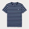 Navy Men’s Ralph Lauren Custom Slim Striped Soft Cotton T Shirts Navy Men’s Ralph Lauren Custom Slim Striped Soft Cotton T Shirts