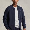 Navy Men’s Ralph Lauren Double-Knit Bomber Jackets Navy Men’s Ralph Lauren Double-Knit Bomber Jackets