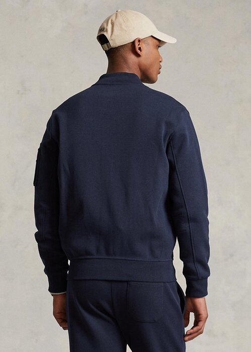 Navy Men’s Ralph Lauren Double-Knit Bomber Jackets Navy Men’s Ralph Lauren Double-Knit Bomber Jackets