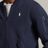 Navy Men’s Ralph Lauren Double-Knit Bomber Jackets Navy Men’s Ralph Lauren Double-Knit Bomber Jackets