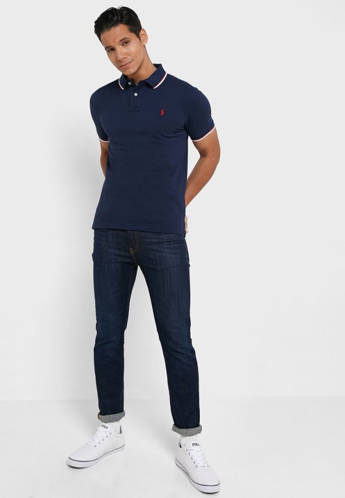 Navy Men’s Ralph Lauren Essential Polo Shirts