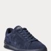 Navy Men’s Ralph Lauren Heritage Court II Suede Sneakers