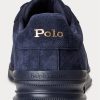 Navy Men’s Ralph Lauren Heritage Court II Suede Sneakers