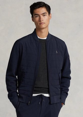 Navy Men’s Ralph Lauren Hybrid Bomber Jackets Navy Men’s Ralph Lauren Hybrid Bomber Jackets