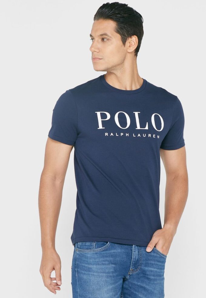 Navy Men’s Ralph Lauren Logo Crew Neck T Shirts