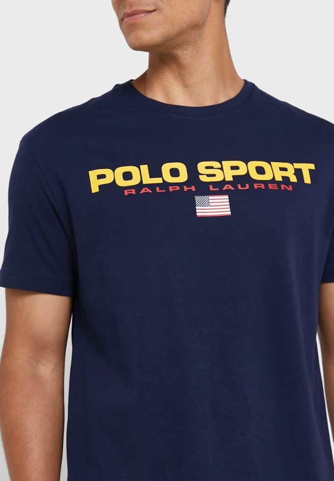 Navy Men’s Ralph Lauren Logo Crew Neck T Shirts