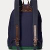 Navy Men’s Ralph Lauren Logo-Embroidered Canvas Backpacks Navy Men’s Ralph Lauren Logo-Embroidered Canvas Backpacks