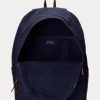 Navy Men’s Ralph Lauren Logo-Embroidered Canvas Backpacks Navy Men’s Ralph Lauren Logo-Embroidered Canvas Backpacks