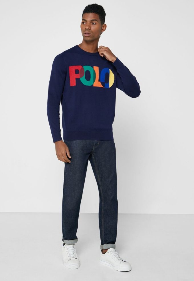 Navy Men’s Ralph Lauren Logo Sweatshirt Navy Men’s Ralph Lauren Logo Sweatshirt