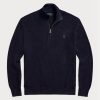 Navy Men’s Ralph Lauren Mesh-knit Cotton Quarter-zip Jumper Sweaters Navy Men’s Ralph Lauren Mesh-knit Cotton Quarter-zip Jumper Sweaters