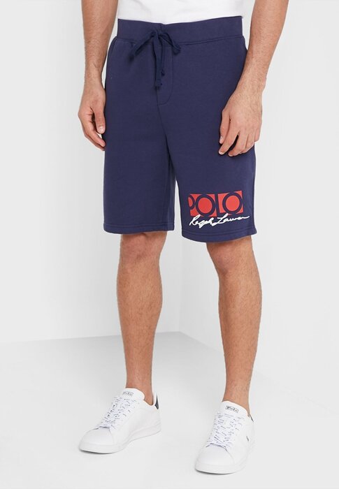 Navy Men’s Ralph Lauren Signature Logo Shorts Navy Men’s Ralph Lauren Signature Logo Shorts