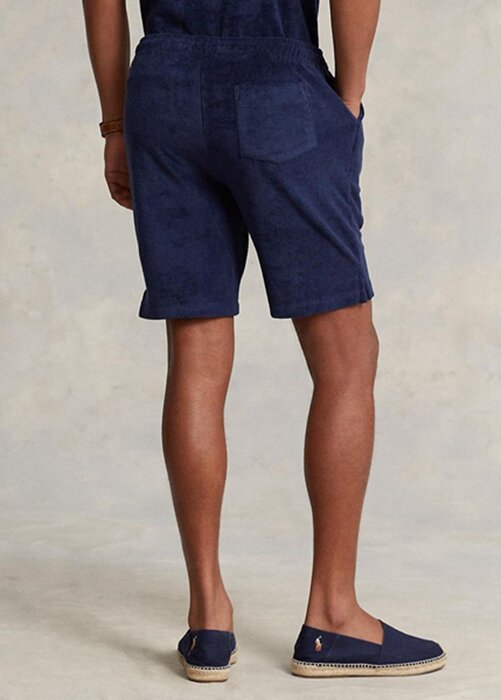Navy Men’s Ralph Lauren Terry Drawstring Shorts Navy Men’s Ralph Lauren Terry Drawstring Shorts