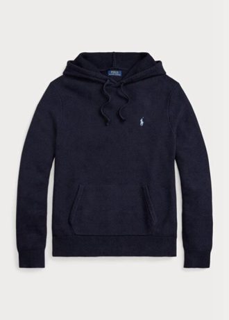 Navy Men’s Ralph Lauren Textured Cotton Hooded Jumper Sweaters Navy Men’s Ralph Lauren Textured Cotton Hooded Jumper Sweaters