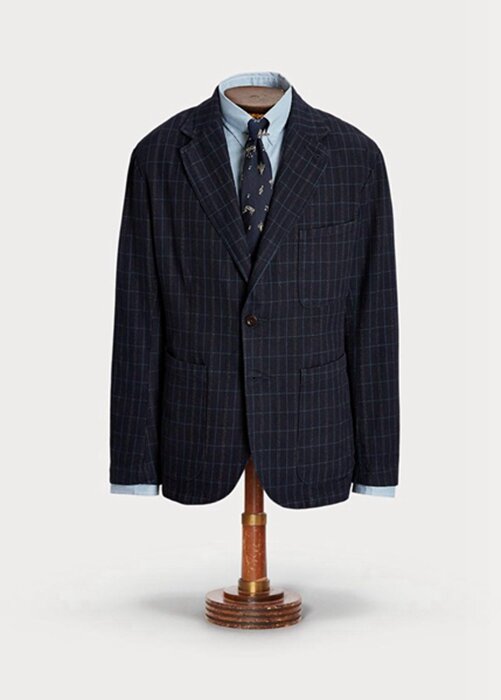 Navy Men’s Ralph Lauren Unconstructed Cotton-linen Sport Blazers Navy Men’s Ralph Lauren Unconstructed Cotton-linen Sport Blazers