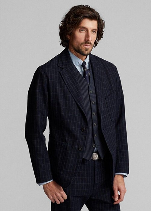 Navy Men’s Ralph Lauren Unconstructed Cotton-linen Sport Blazers Navy Men’s Ralph Lauren Unconstructed Cotton-linen Sport Blazers