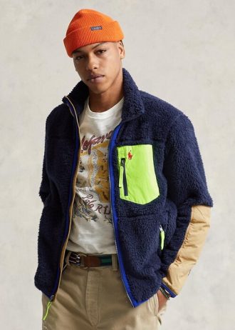 Navy Multicolor Men’s Ralph Lauren Wind-blocking Hybrid   Jackets