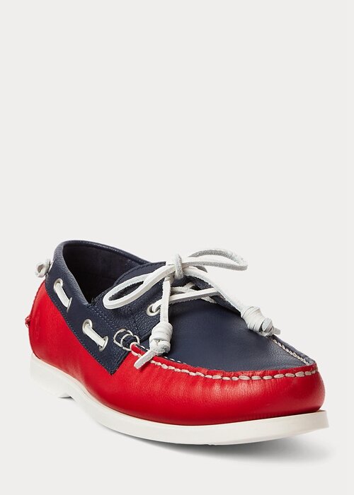 Navy / Red Men’s Ralph Lauren Merton Two-Tone Leather Casual Shoes Navy / Red Men’s Ralph Lauren Merton Two-Tone Leather Casual Shoes