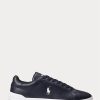 Navy / White Men’s Ralph Lauren Heritage Court II Leather Sneakers
