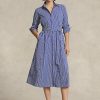 Navy / White Women’s Ralph Lauren Belted Striped Dress Navy / White Women’s Ralph Lauren Belted Striped Dress