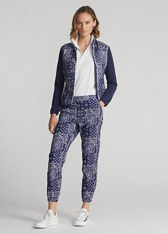 Navy Women’s Ralph Lauren Bandana-Print Jogger Pants