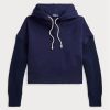Navy Women’s Ralph Lauren Boxy Fit Hybrid Jumper-sleeve  Hoodie