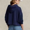 Navy Women’s Ralph Lauren Boxy Fit Hybrid Jumper-sleeve  Hoodie
