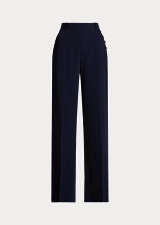 Navy Women’s Ralph Lauren Cady Wide-Leg Trousers Pants