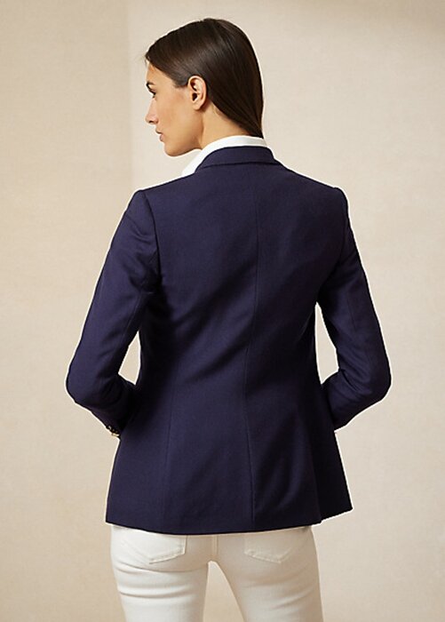 Navy Women’s Ralph Lauren Camden Wool Crepe Jackets Navy Women’s Ralph Lauren Camden Wool Crepe Jackets