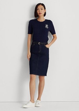 Navy Women’s Ralph Lauren Denim Skirts