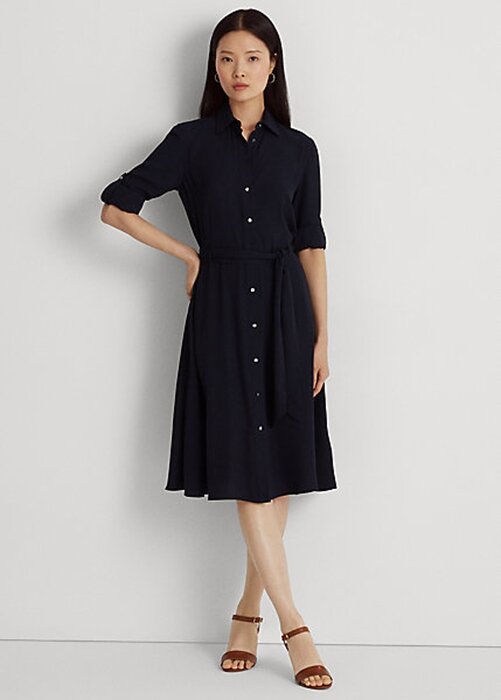 Navy Women’s Ralph Lauren Fit-and-Flaredress Dress Navy Women’s Ralph Lauren Fit-and-Flaredress Dress