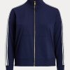 Navy Women’s Ralph Lauren French Terry Full-Zip Jackets