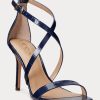Navy Women’s Ralph Lauren Gabriele Embossed Leather Sandals Navy Women’s Ralph Lauren Gabriele Embossed Leather Sandals