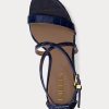 Navy Women’s Ralph Lauren Gabriele Embossed Leather Sandals Navy Women’s Ralph Lauren Gabriele Embossed Leather Sandals