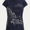 Navy Women’s Ralph Lauren Graphic Jersey T Shirts