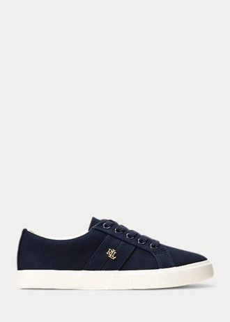 Navy Women’s Ralph Lauren Janson II Canvas Sneakers