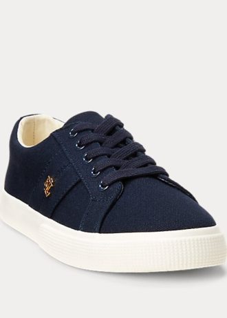 Navy Women’s Ralph Lauren Janson II Canvas Sneakers