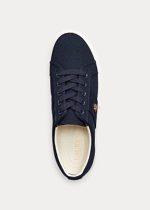 Navy Women’s Ralph Lauren Janson II Canvas Sneakers Navy Women’s Ralph Lauren Janson II Canvas Sneakers