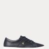 Navy Women’s Ralph Lauren Janson II Nappa Leather Sneakers
