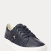 Navy Women’s Ralph Lauren Janson II Nappa Leather Sneakers